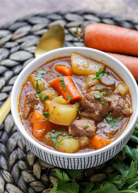 Add ingredients to shopping list Directions Step 1 Combine beef, potatoes, carrots, and onion in a slow cooker crock. . Slow cooker beef stew with onion soup mix and cream of mushroom soup